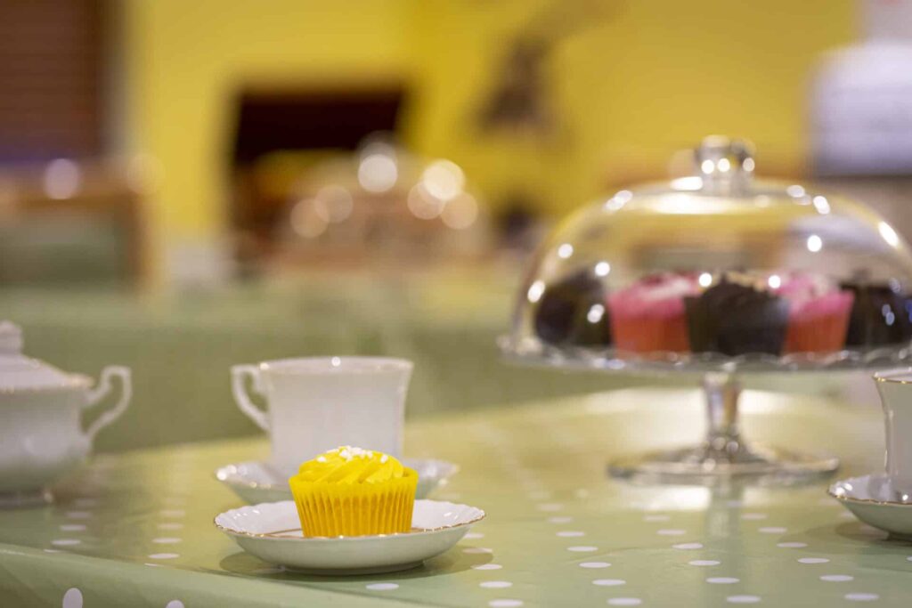 Cupcake on Plate in Our Dining Room