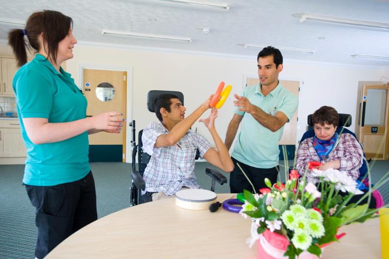 activities with residents at ullswater care centre