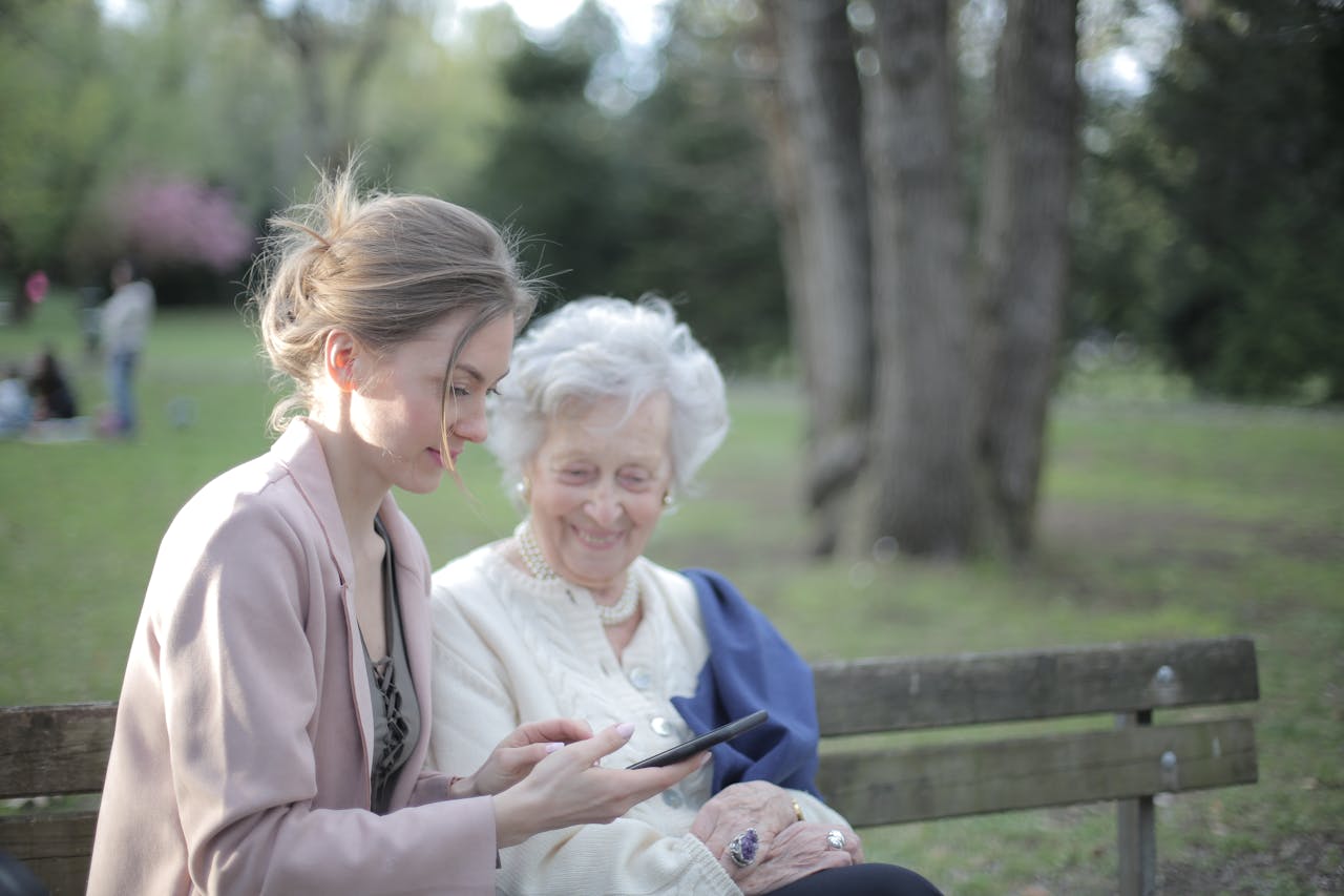 carer and elderly family member