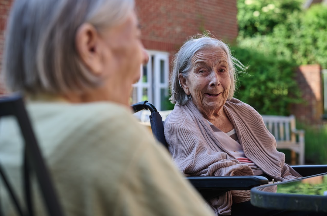care home residents socialising